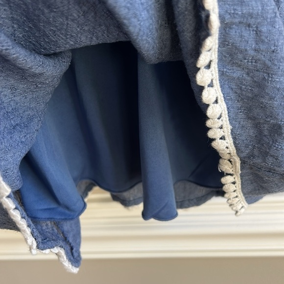 Kiddo by Katie Blue Embroidered Girls Dress Size Medium - Picture 6 of 7